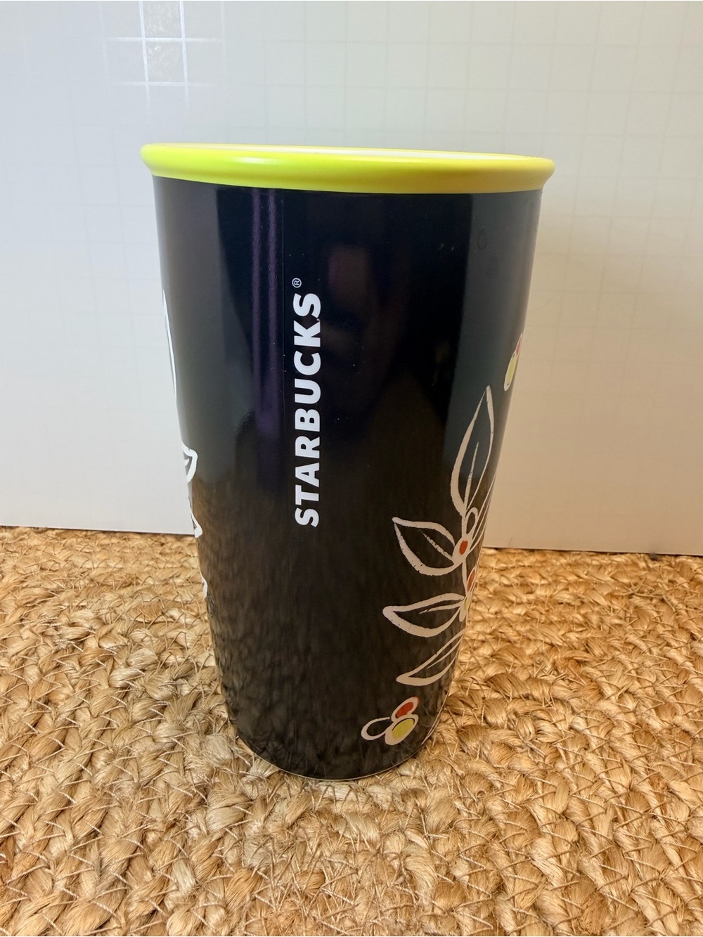 Starbucks Black andWhite Tiger Ceramic Tumbler from the 2018 Sumatra Collection.